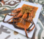 ★ Rivers prawns with calamari in a red curry sauce