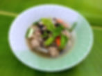 Meat ball soup with oyster mushrooms