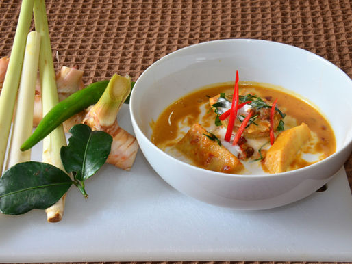 Curried taro and goji berries