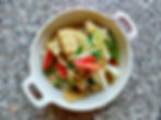 Tofu with bean sprouts
