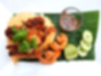 Fried rice with prawns and soft shell crab
