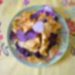 Crispy fried bananas, sweet potato and taro slices