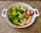 Prawns with asparagus