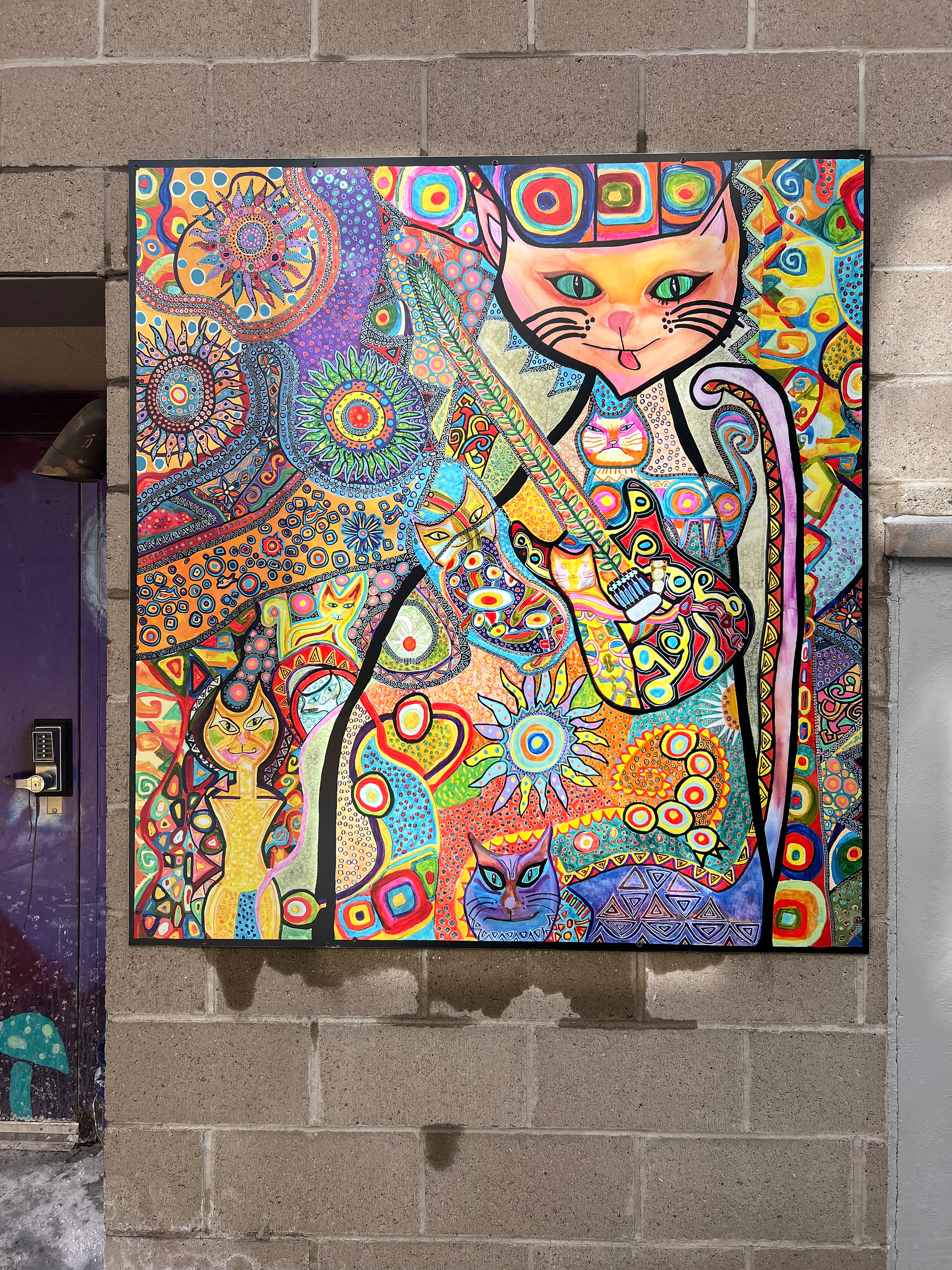 Cat art from the Art Alley in downtown Greensburg