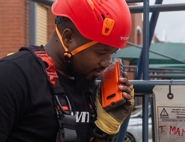 Frontline workers using push-to-talk radios