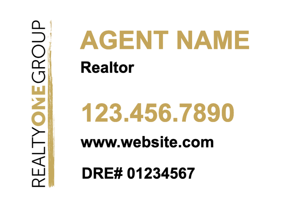 Realty One Group 24X36" Sign Panel White Background