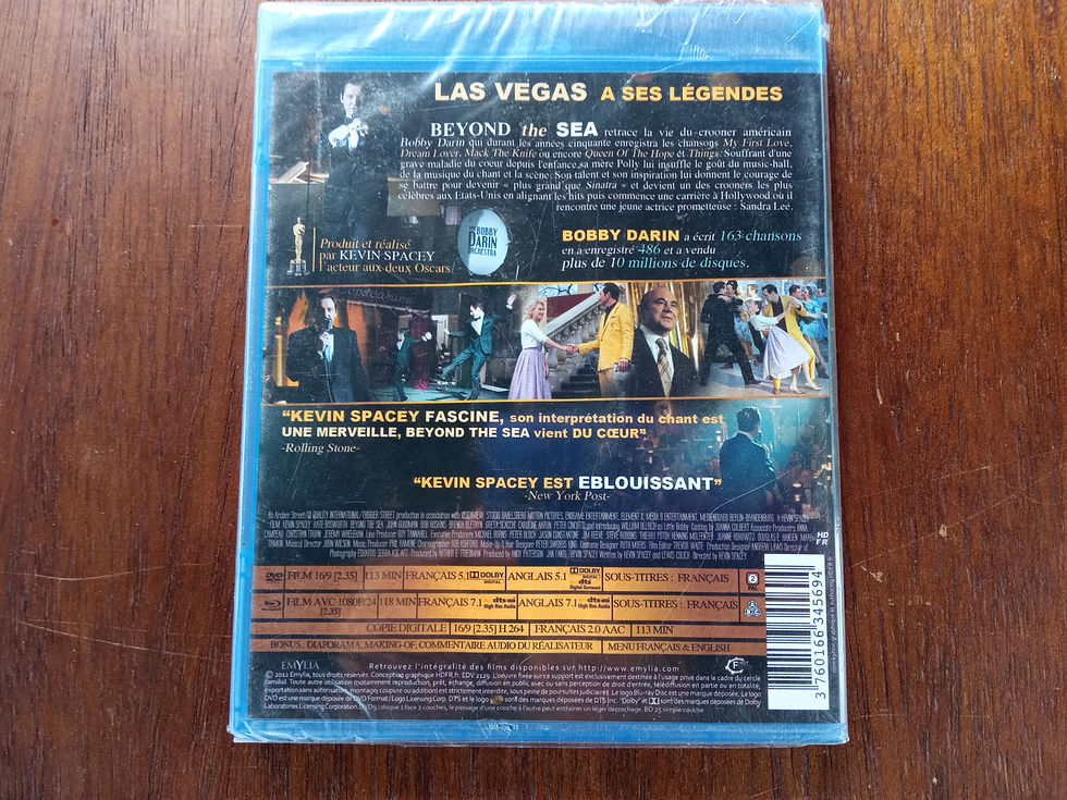 Dvd blueray Beyond the sea