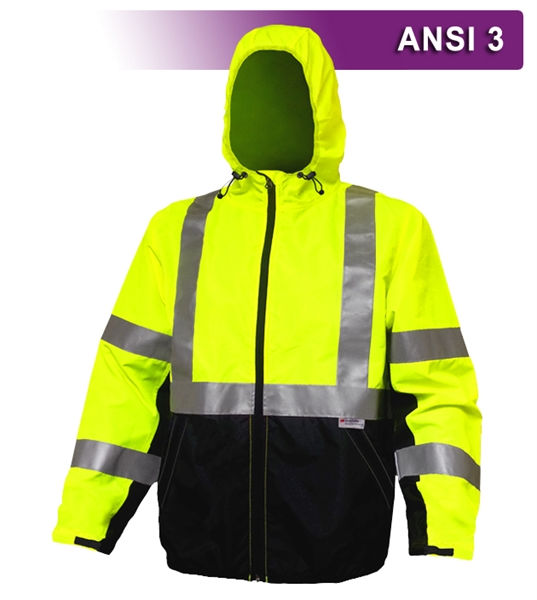 Hi Vis Hooded Windbreaker