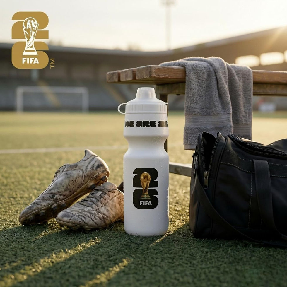 Thumbnail: FIFA - World Cup 2026 Edition - White 24oz Refillable Squeeze Water Bottle