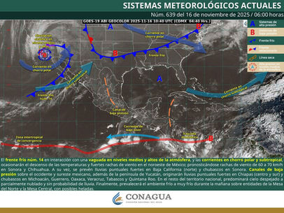 Pronóstico del tiempo para Oaxaca hoy domingo 16 de noviembre de 2025