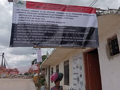 De nueva cuenta, vecinos de la Colonia Jardines de la Primavera, denuncian al presidente municipal de San Jacinto Amilpas, Oaxaca