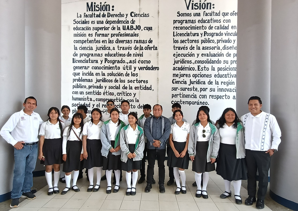 Estudiantes de la Región Mixe visitan la FDyCS de la UABJO