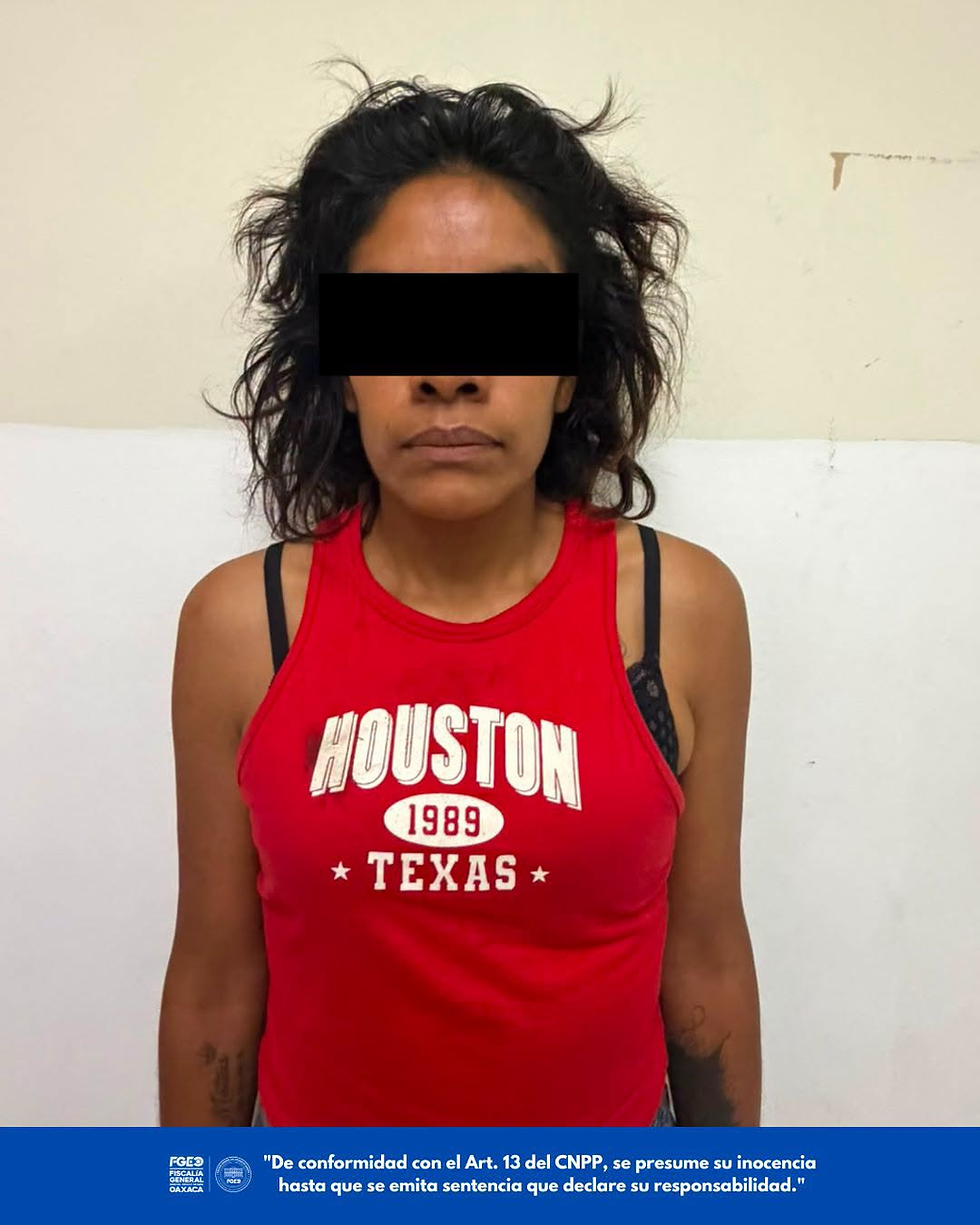 Fiscalía de Oaxaca detiene a una mujer por su probable responsabilidad en homicidio calificado cometido en la colonia Jardín de la capital