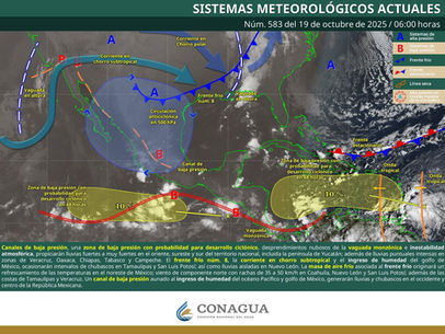 Pronóstico del tiempo para Oaxaca hoy domingo 19 de octubre de 2025