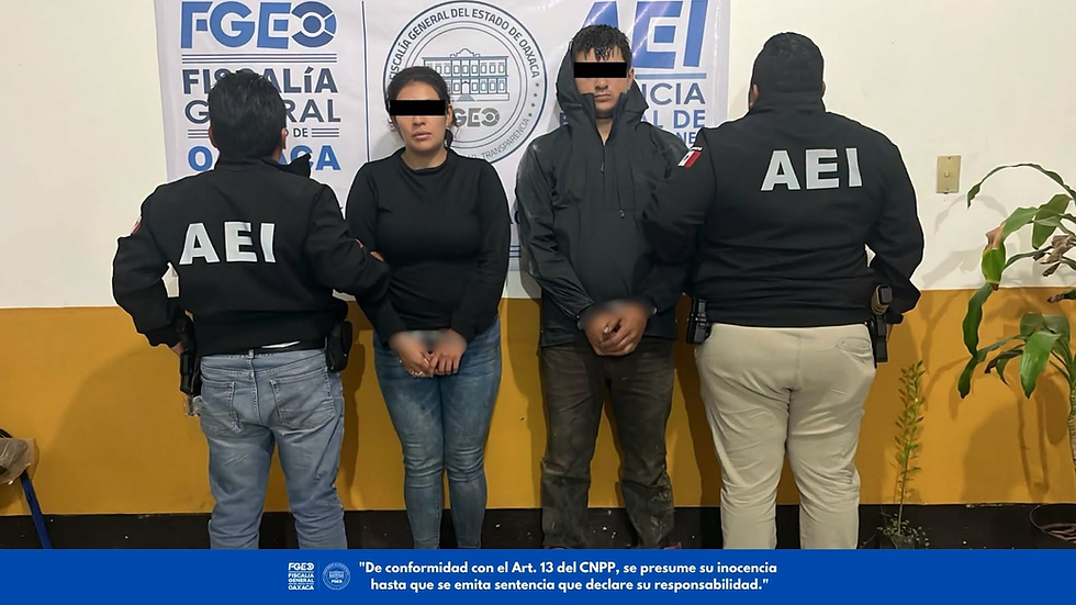 FGEO aprehende a dos personas por asalto y robo de vehículo en la carretera Oaxaca-Cuicatlán