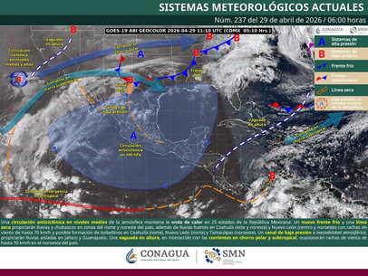 Pronostico del tiempo para Oaxaca hoy miércoles 29 de abril de 2026 