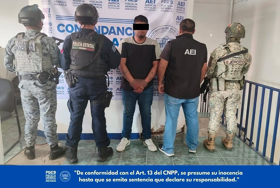FGEO aprehende a probable responsable de agredir con arma blanca a su familia en Ejutla de Crespo