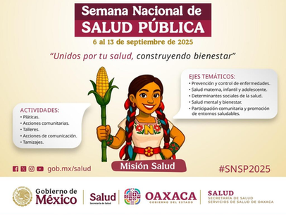 Se suma Oaxaca a Semana Nacional de Salud Pública 2025