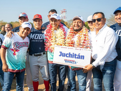 Inaugura Salomón Jara Copa de Beisbol Binnizá en Juchitán que fortalece el tejido comunitario