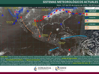 Pronóstico del tiempo para Oaxaca hoy jueves 5 de marzo de 2026