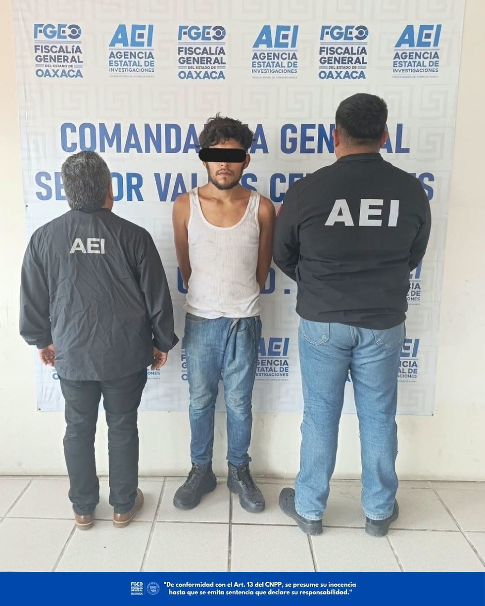FGEO cumple orden de aprehensión contra hombre investigado por robo con violencia en Oaxaca de Juárez