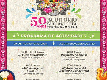 Todo listo para celebrar los 50 años del Auditorio Guelaguetza
