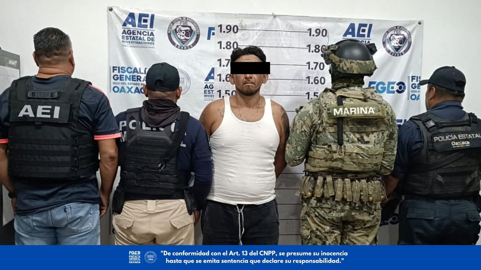 Fiscalía de Oaxaca aprehende a hombre por su probable responsabilidad en violencia familiar contra su madre