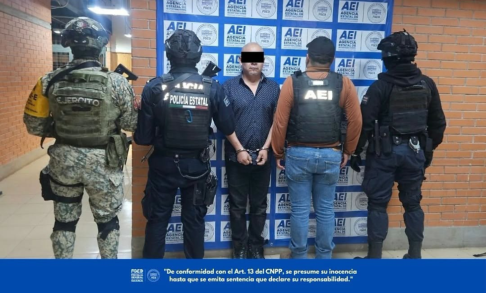 Ejecuta Fiscalía de Oaxaca orden de aprehensión contra conductor de taxi por homicidio en Huajuapan; el imputado fue trasladado a la capital