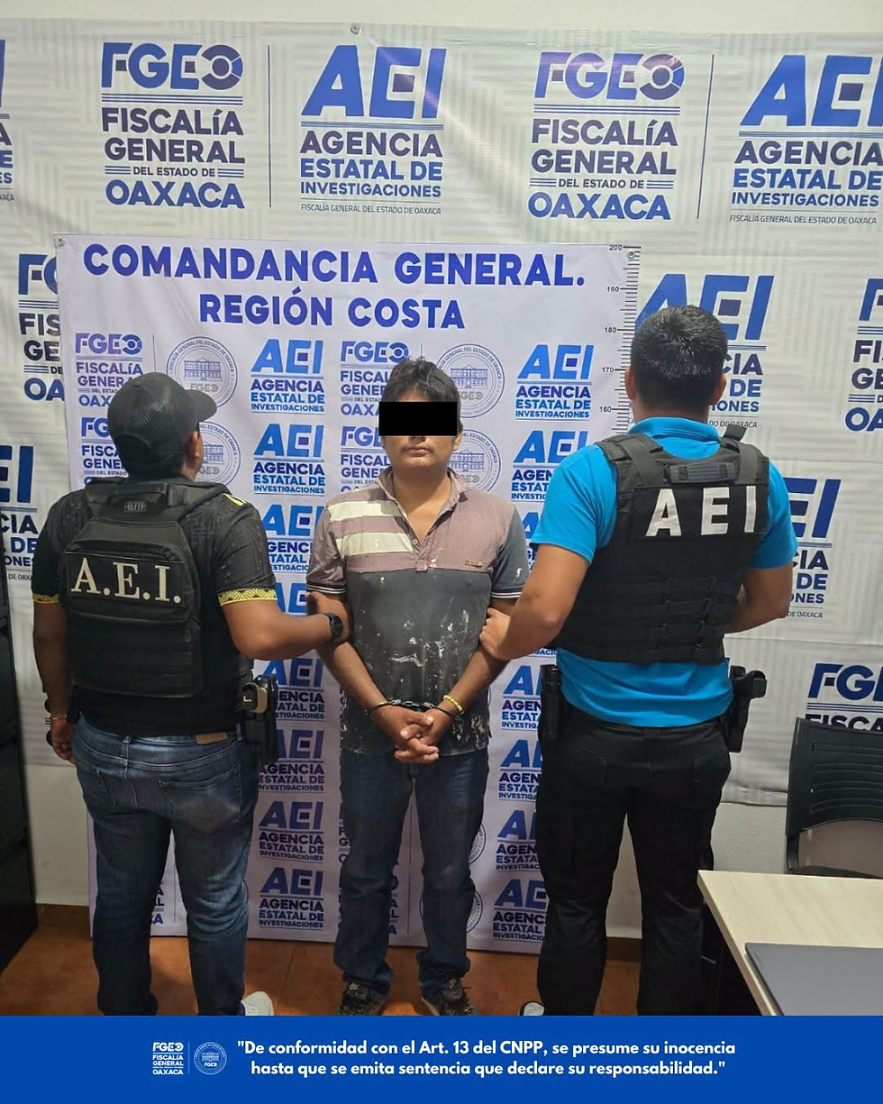 Trabajo ministerial de la FGEO permite ejecutar orden de aprehensión por agresión con arma de fuego en la Costa de Oaxaca