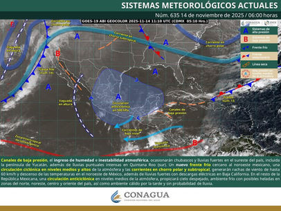 Pronóstico del tiempo para Oaxaca hoy viernes 14 de noviembre de 2025