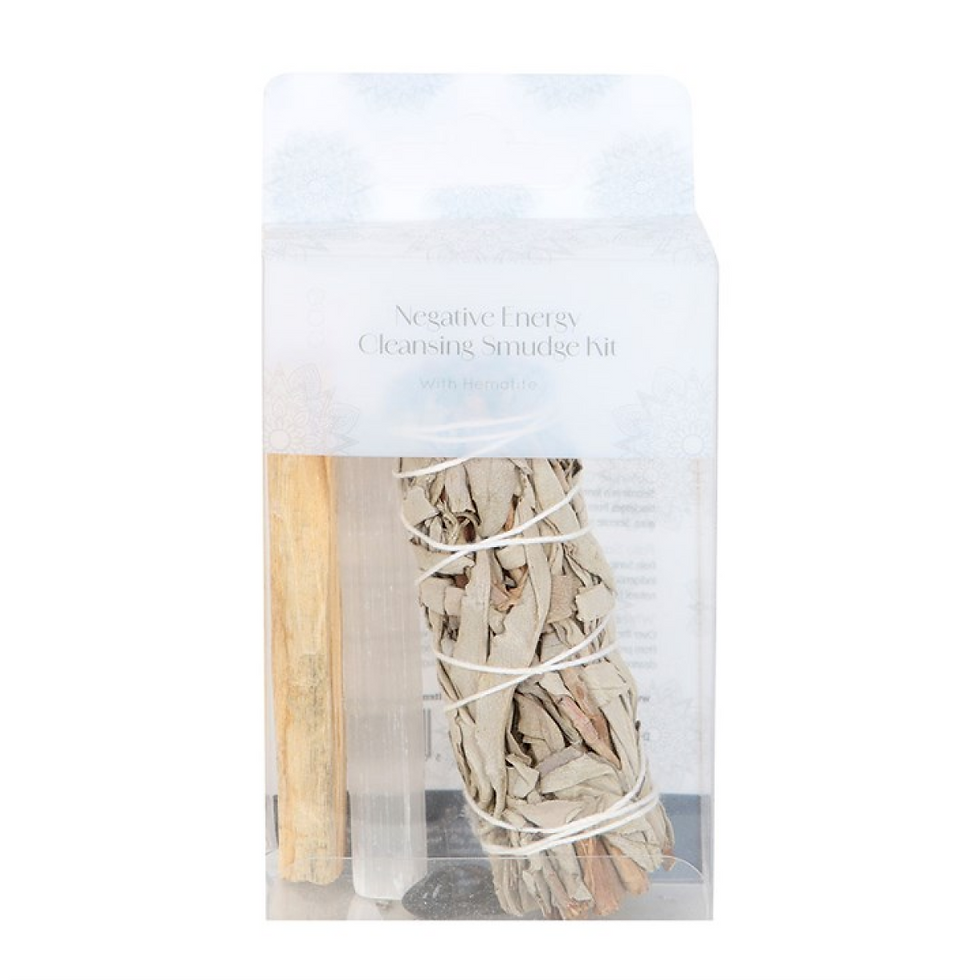 Thumbnail: Negative Energy Smudge Kit with Hematite