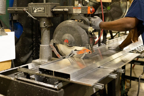 cutting extruded panels