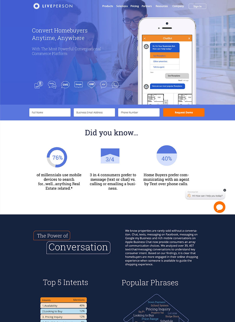 Real Estate site for Live Person
