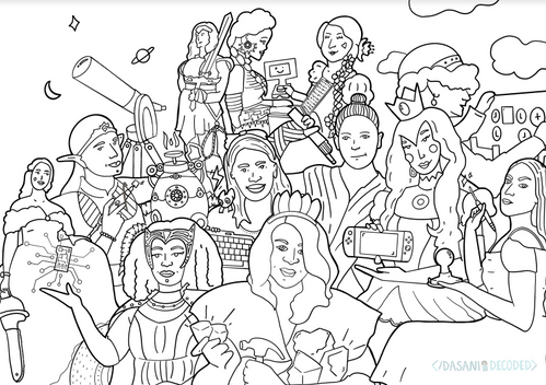princesses with powertools coloring page reinvented magazine