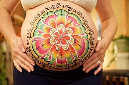 Mandala Belly Painting