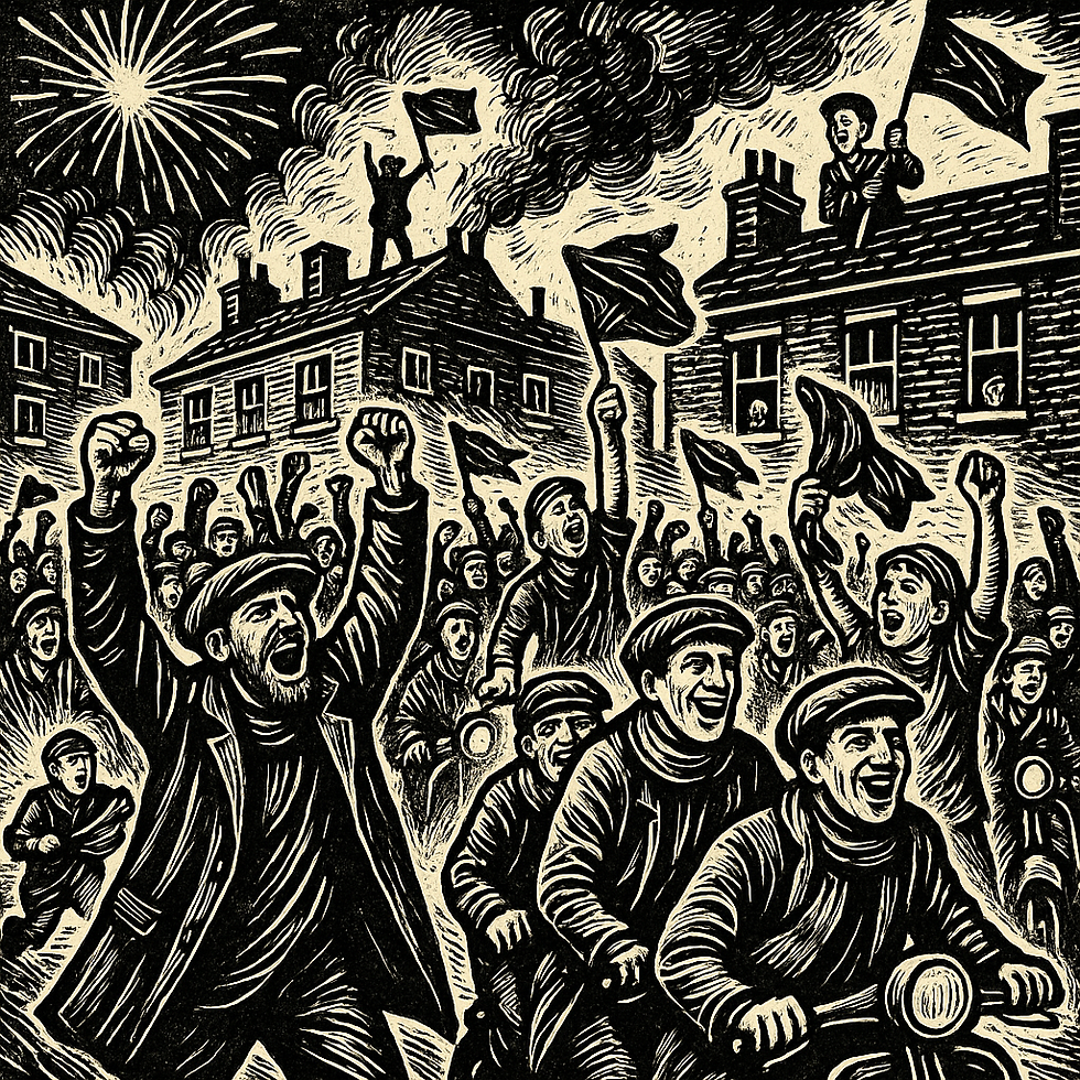 Supporters maken feest in de stad