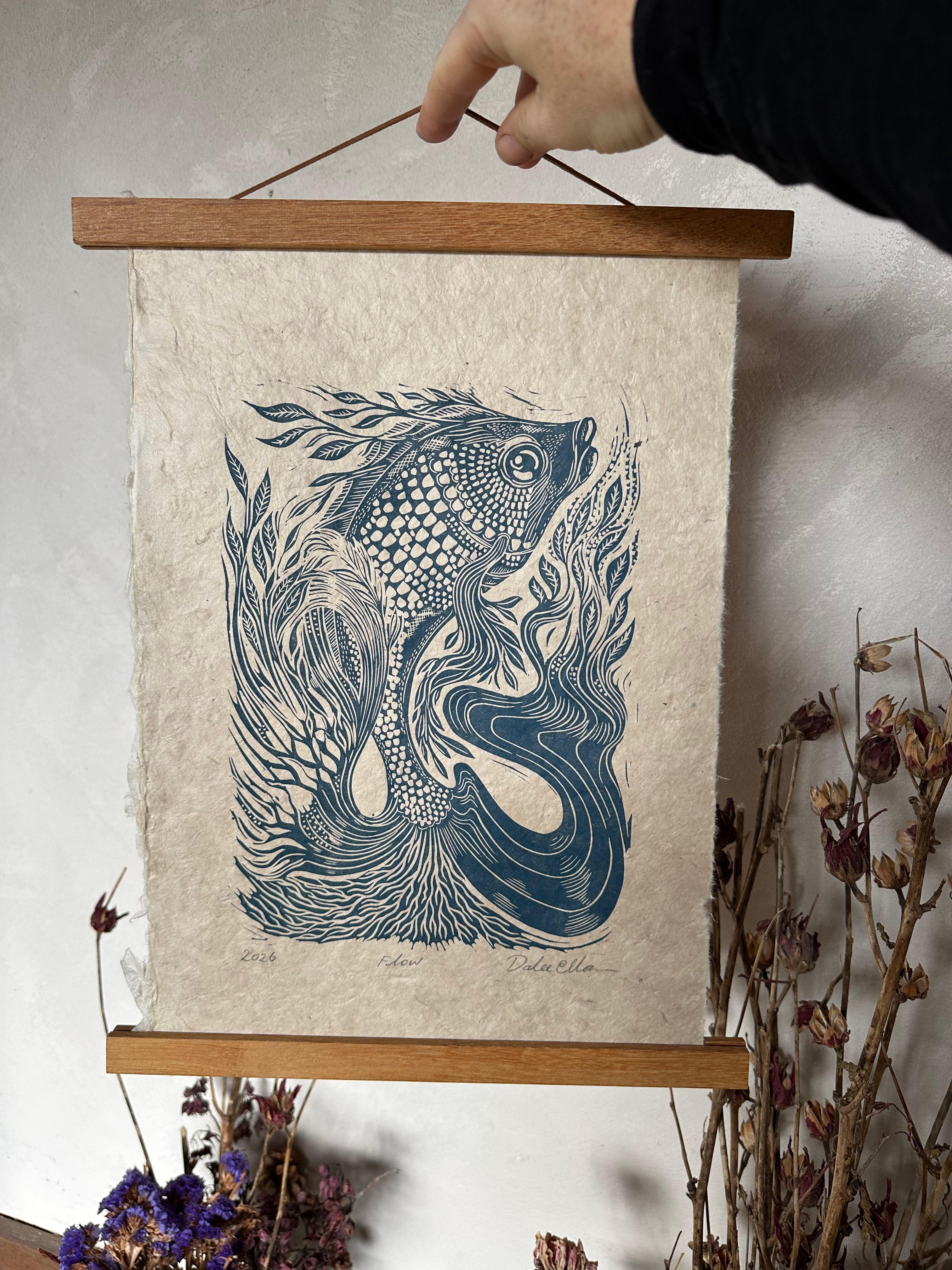 FLOW - Original relief print