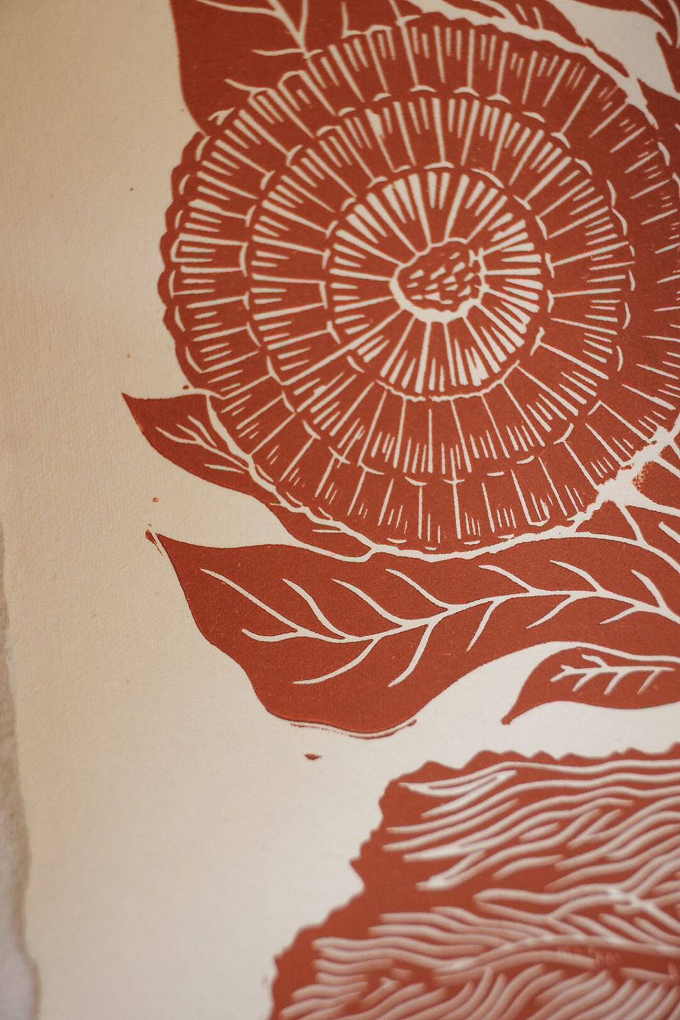 Thumbnail: Ode to Calendula - Original relief print