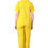 Thumbnail: Radiant Comfort: Yellow Striped Cotton Pajama Set for Women