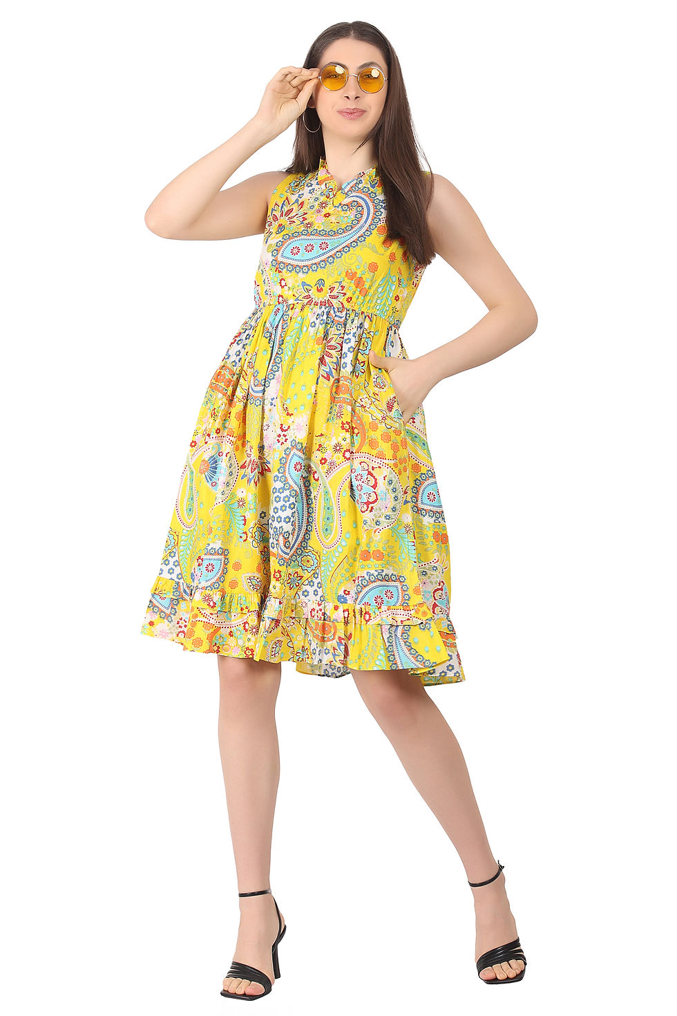 Paisley Breeze Layered Dress – Breathable & Skin-Loving Elegance