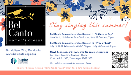 Bel Canto Summer Session Flyer