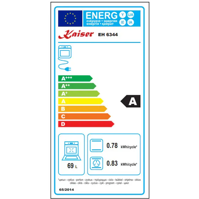 Thumbnail: La Perle TFT Display Pyrolytic Electric Oven (Black)EH 6344
