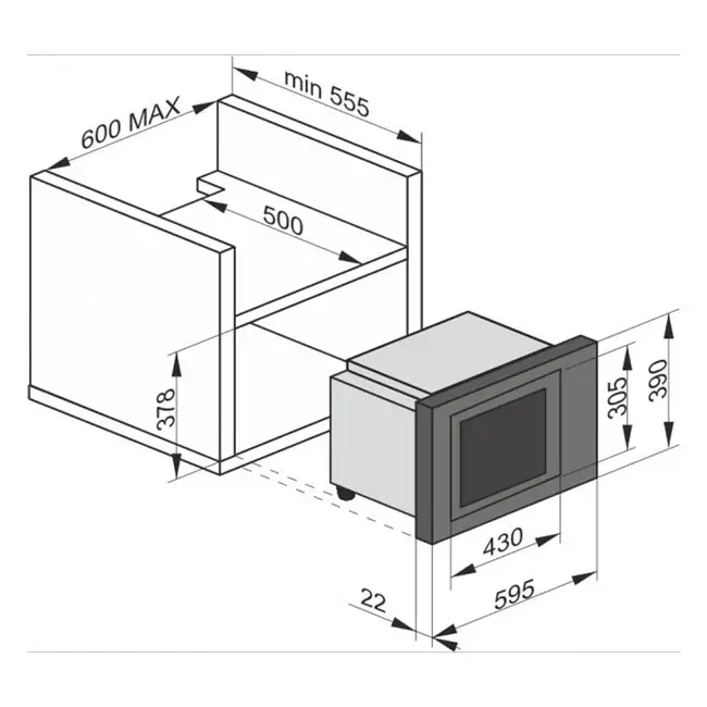 Thumbnail: Avantgarde Pro Built In 900W Microwave Oven (Stainless Steel)EM 2520