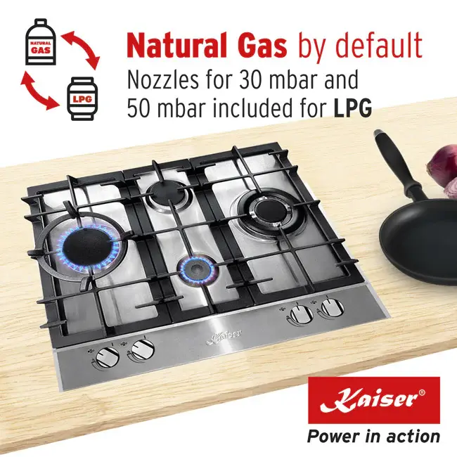 Thumbnail: Grand Chef 60cm Gas Hob (Stainless Steel) KG 6364 Turbo