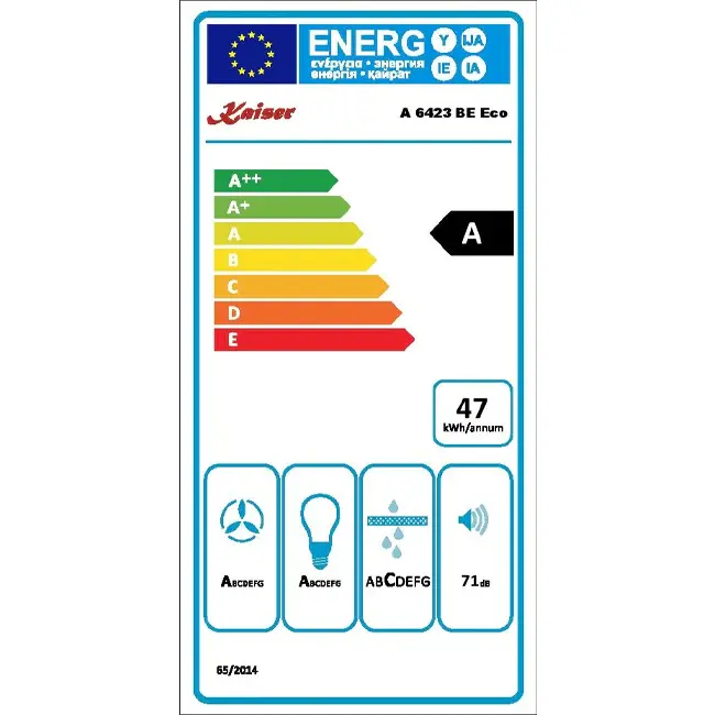 Thumbnail: Belle Epoque 60cm Classic Cooker Hood (Black) A 6423 BE Eco