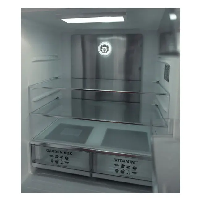 Thumbnail: Art Deco French Door Fridge Freezer Leather Handles (Ivory) KS 80425 ElfAD