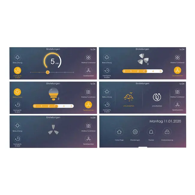 Thumbnail: La Perle 90cm TFT Display Cooker Hood (Black)AT 9343 