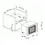 Thumbnail: Art Deco Built In 900W Microwave Oven (Ivory)EM 2545 ElfAD