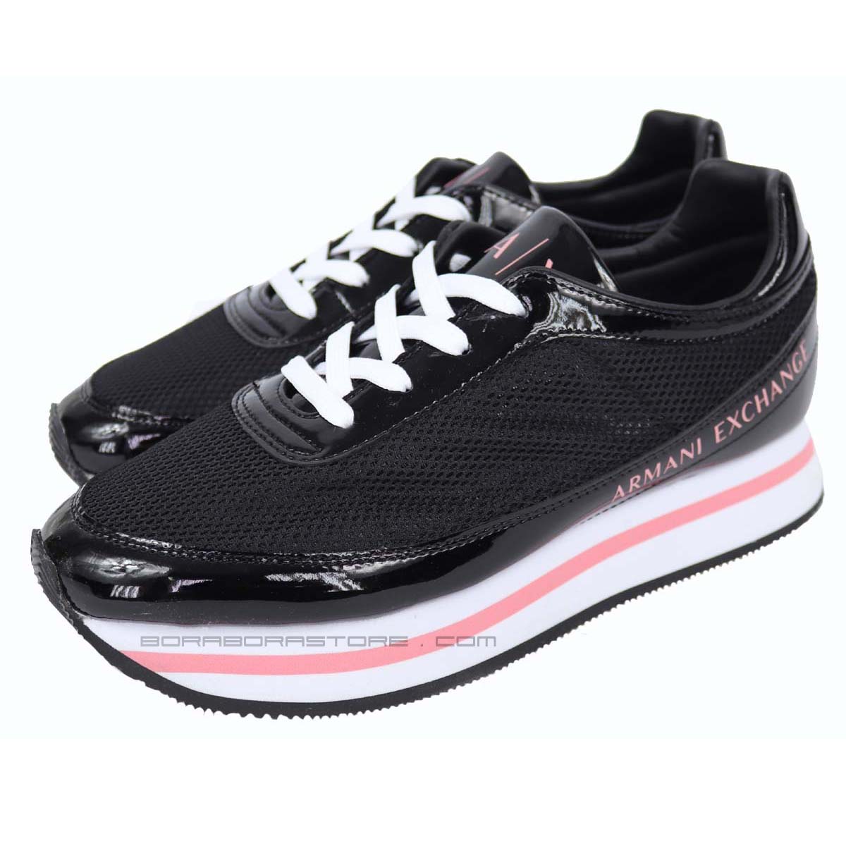 Armani Exchange women�s black shoes Sneakers XDX030 XV314