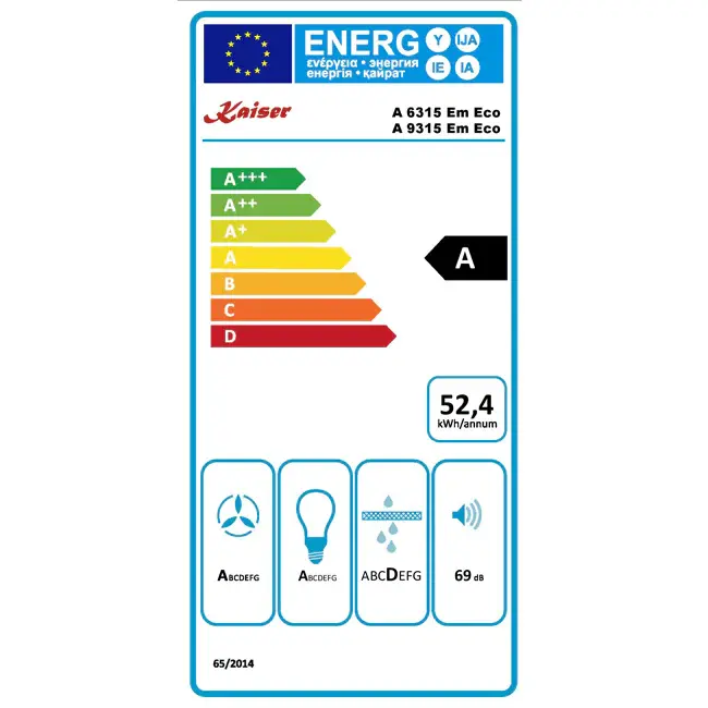 Thumbnail: Empire 60cm Cooker Hood (Ivory) A 6315 ElfEm Eco